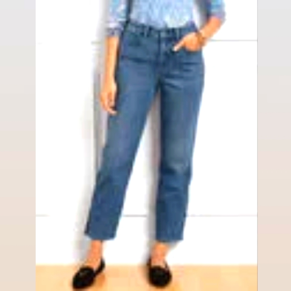 Talbots Sequin Stripe Straight Leg Jean's - Stardust Wash